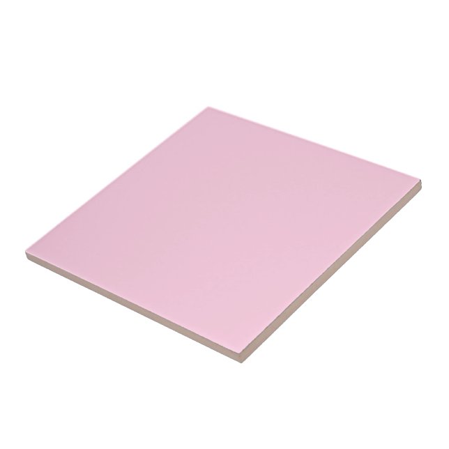 Breast cancer awareness light pink solid colour tile (Side)