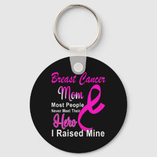 Breast Cancer Awareness Mom Breast Cancer Warrior  Keychain
