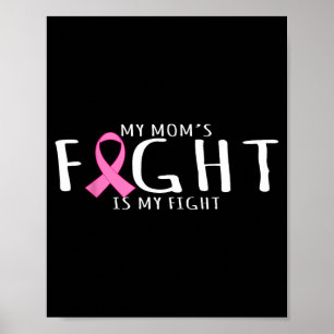 Breast cancer awareness - mom's fight is fight poster