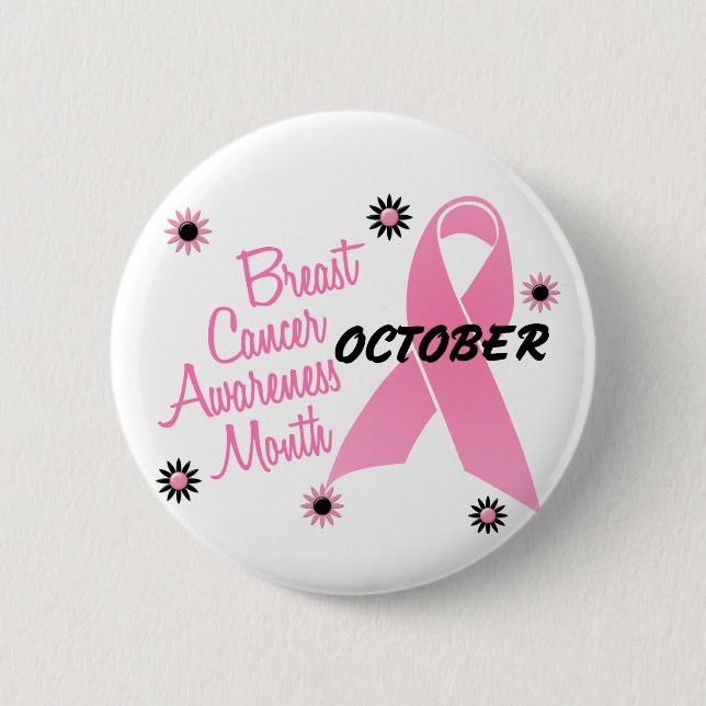 Breast Cancer Awareness Month 2 Inch Round Button (Front)