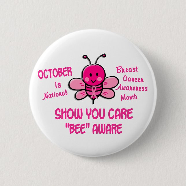 Breast Cancer Awareness Month 2 Inch Round Button (Front)