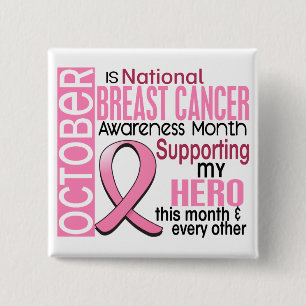 Breast Cancer Awareness Month 2 Inch Square Button