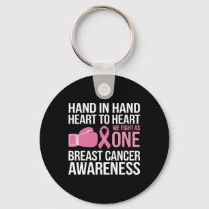 Breast Cancer Awareness Month Boxing Glove We Figh Keychain