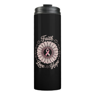breast cancer awareness month faith hope cure thermal tumbler