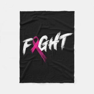 Breast Cancer Awareness Month Fight Vintage Pink O Fleece Blanket