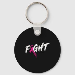 Breast Cancer Awareness Month Fight Vintage Pink O Keychain