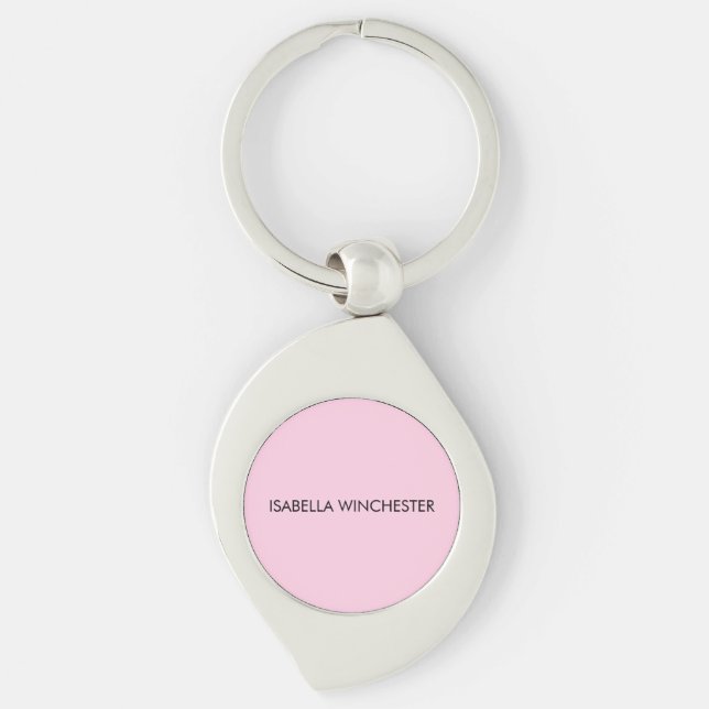 Breast cancer awareness month light pink custom  keychain (Front)