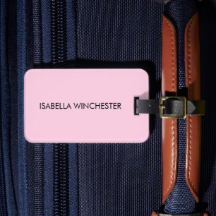 Breast cancer awareness month light pink custom luggage tag