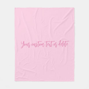 Breast cancer awareness month pink custom script fleece blanket