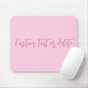 Breast cancer awareness month pink custom script mouse pad