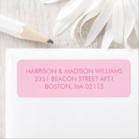 Breast cancer awareness month pink return address