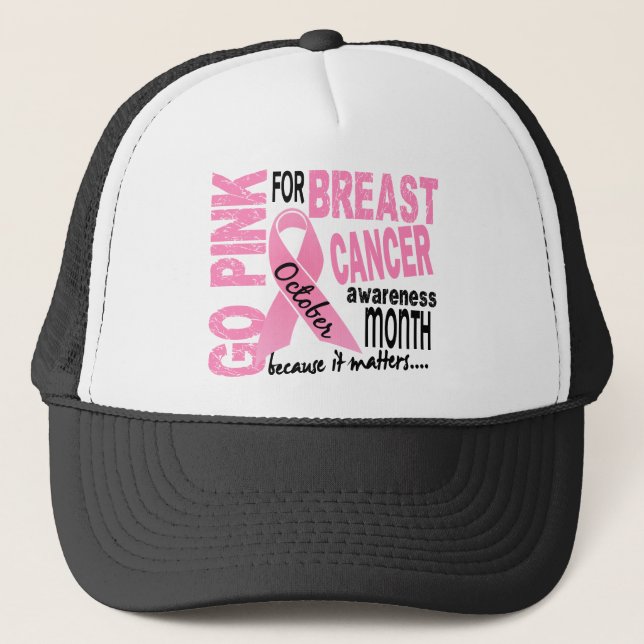 Breast Cancer Awareness Month Trucker Hat (Front)