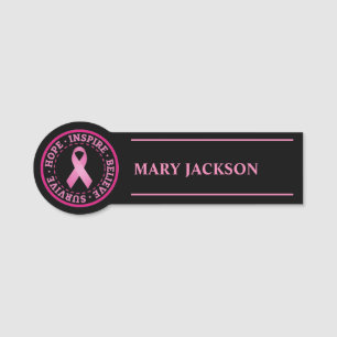 Breast cancer  awareness name tag