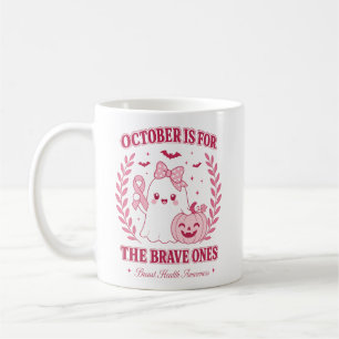 Breast Cancer Awareness October Halloween Coffee Mug