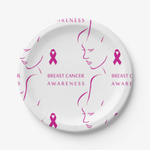 Breast cancer awareness paper plate