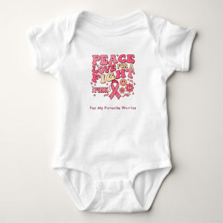 Breast Cancer Awareness / Peace Love Fight Baby Bodysuit