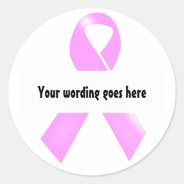 Breast cancer awareness | Personalize Classic Round Sticker (Front)