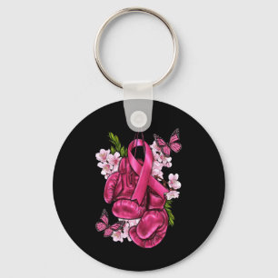Breast Cancer Awareness Pink Boxing Gloves Pink Ri Keychain