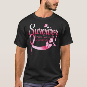 Breast Cancer Awareness Pink Butterflies Ribbon Su T-Shirt