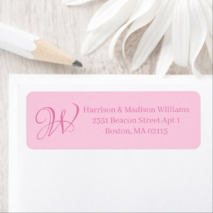Breast cancer awareness pink elegant monogram