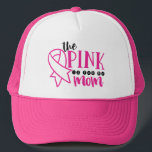 Breast Cancer Awareness Pink For My Mom Trucker Hat<br><div class="desc">This breast cancer awareness design features the text "the pink is for my mom" in modern black and pink typography accented with a pink ribbon. #breastcancer #breastcancerawareness #cancer #awareness #pinkribbon #mom #mama #mother #mommy #october #modern #stylish #fashion #fashionable #style #chic #clothing #apparel #design #designer #trendy #trending #hat #cap #hairaccessories #accessories...</div>