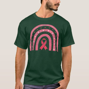 Breast Cancer Awareness Pink Rainbow Pink Ribbon  T-Shirt