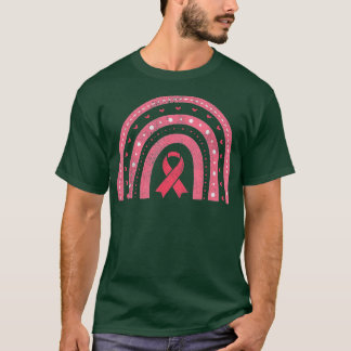 Breast Cancer Awareness Pink Rainbow Pink Ribbon T-Shirt