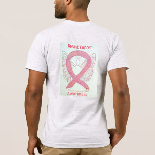 Breast Cancer Awareness Pink Ribbon Angel Tee