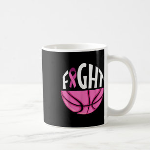 Breast Cancer Awareness Pink Ribbon Basketball Tea Coffee Mug