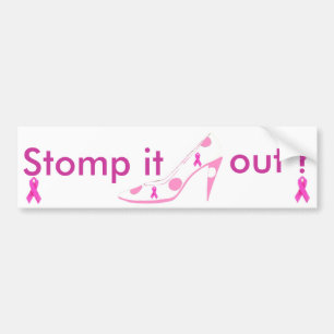 Breast Cancer Awareness Pink Ribbon Bumper Sticker