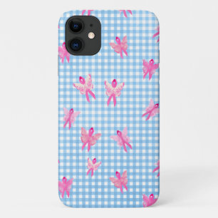 Breast Cancer Awareness pink ribbon butterfly iPhone 11 Case