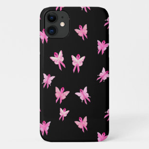 Breast Cancer Awareness pink ribbon butterfly iPhone 11 Case