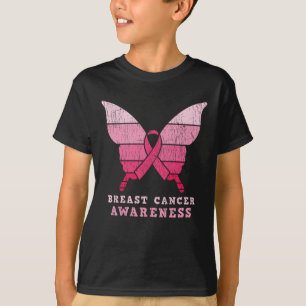 Breast Cancer Awareness Pink Ribbon Butterfly Gift T-Shirt