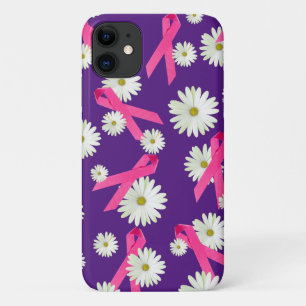 Breast Cancer Awareness pink ribbon iPhone 11 Case