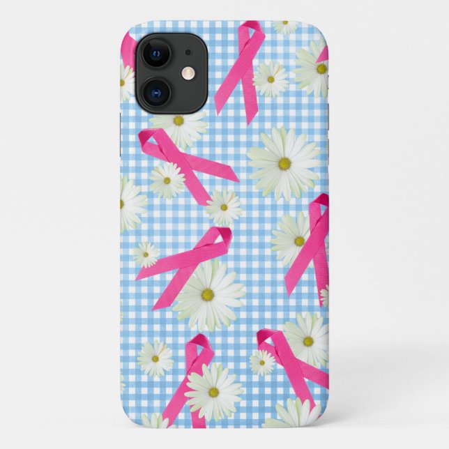 Breast Cancer Awareness pink ribbon Case-Mate iPhone Case (Back)