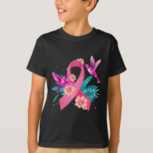 Breast Cancer Awareness Pink Ribbon Flowers T-Shirt