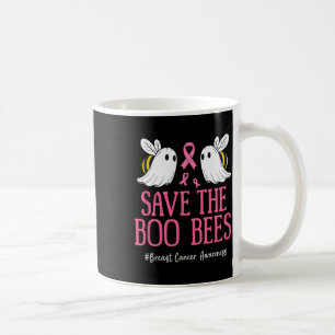 Breast Cancer Awareness Pink Ribbon Funny Bees Gho Coffee Mug