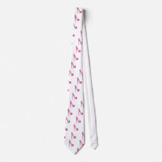 Breast Cancer Awareness Pink Ribbon Heel Tie
