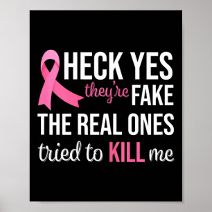 Breast Cancer Awareness Pink Ribbon Mom Women Surv Poster