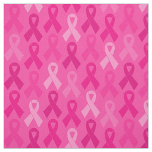Breast Cancer Awareness Pink Ribbon Pattern Fabric