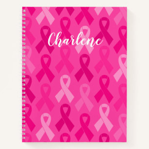 Breast Cancer Awareness Pink Ribbon Pattern Notebook