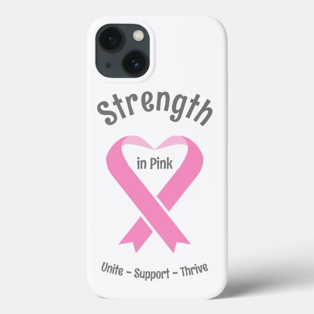 Breast Cancer Awareness Pink Ribbon Phone Case (Back)
