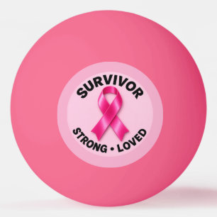 Breast Cancer Awareness Pink Ribbon Ping Pong Ball