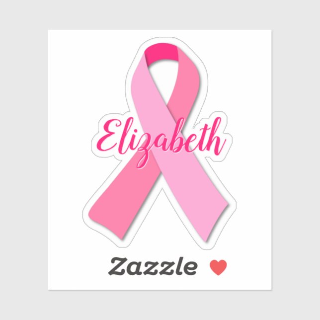 Breast Cancer Awareness Pink Ribbon Sticker (Sheet)