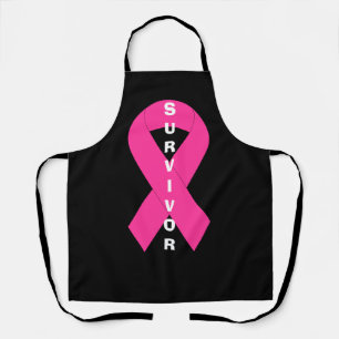 Breast Cancer Awareness Pink Ribbon Survivor Apron