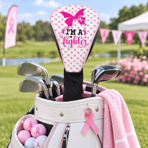 Breast cancer awareness pink ribbon theme golf head cover