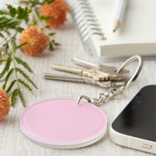 Breast cancer awareness pink solid colour cute keychain
