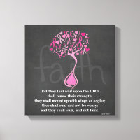 Breast Cancer Awareness Print with Bible Verse