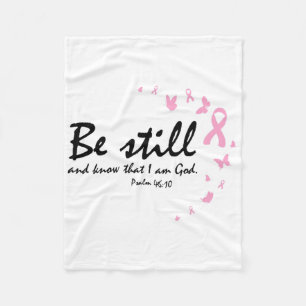 Breast Cancer Awareness Religious Christian Gifts  Fleece Blanket
