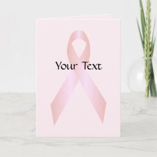 Breast Cancer Awareness Ribbon Greeting Text 2 Card